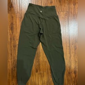 Lulu lemon align joggers olive green size 4